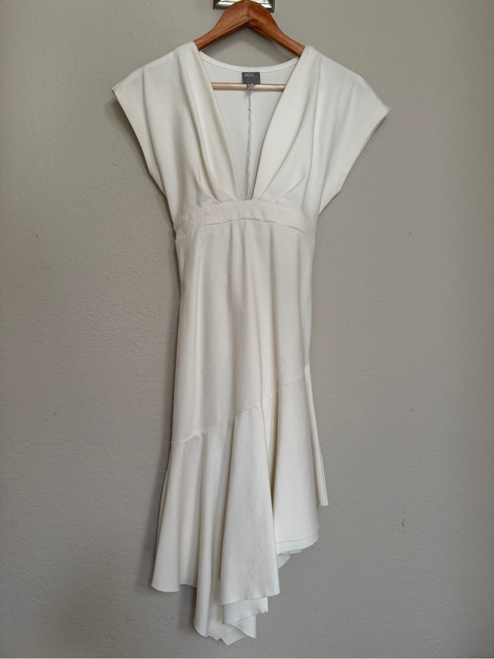 ASOS Asymmetric V-Neck Midi Dress US6